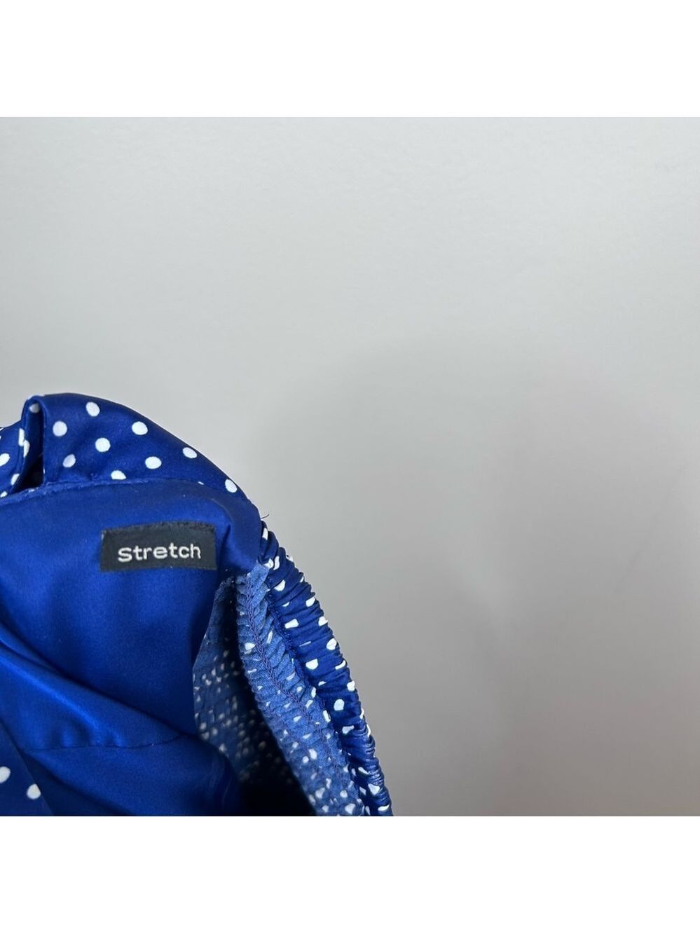 Guess LA Retro Style Polka Dot Wiggle Dress Sweetheart Neckline Blue Size 10 - Picture 14 of 14